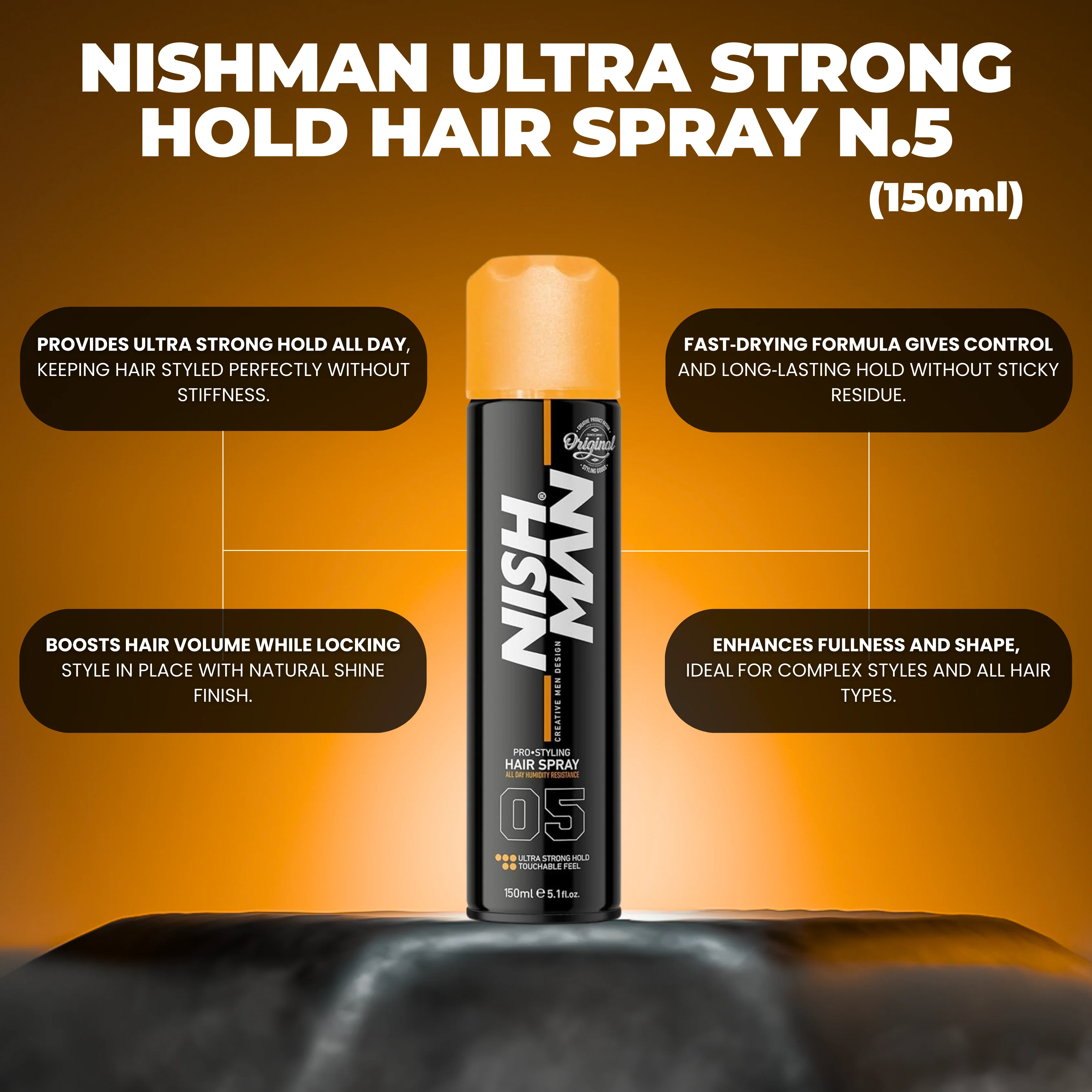 Nishman Hair Styling Spray Ultra Hold 05 - Image 3