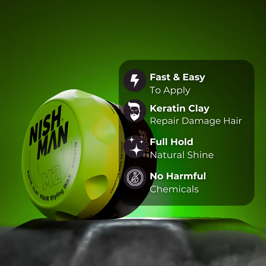 Nishman Matte Texturizing Clay M2 | Full Hold & Low Shine 100ml - Image 3