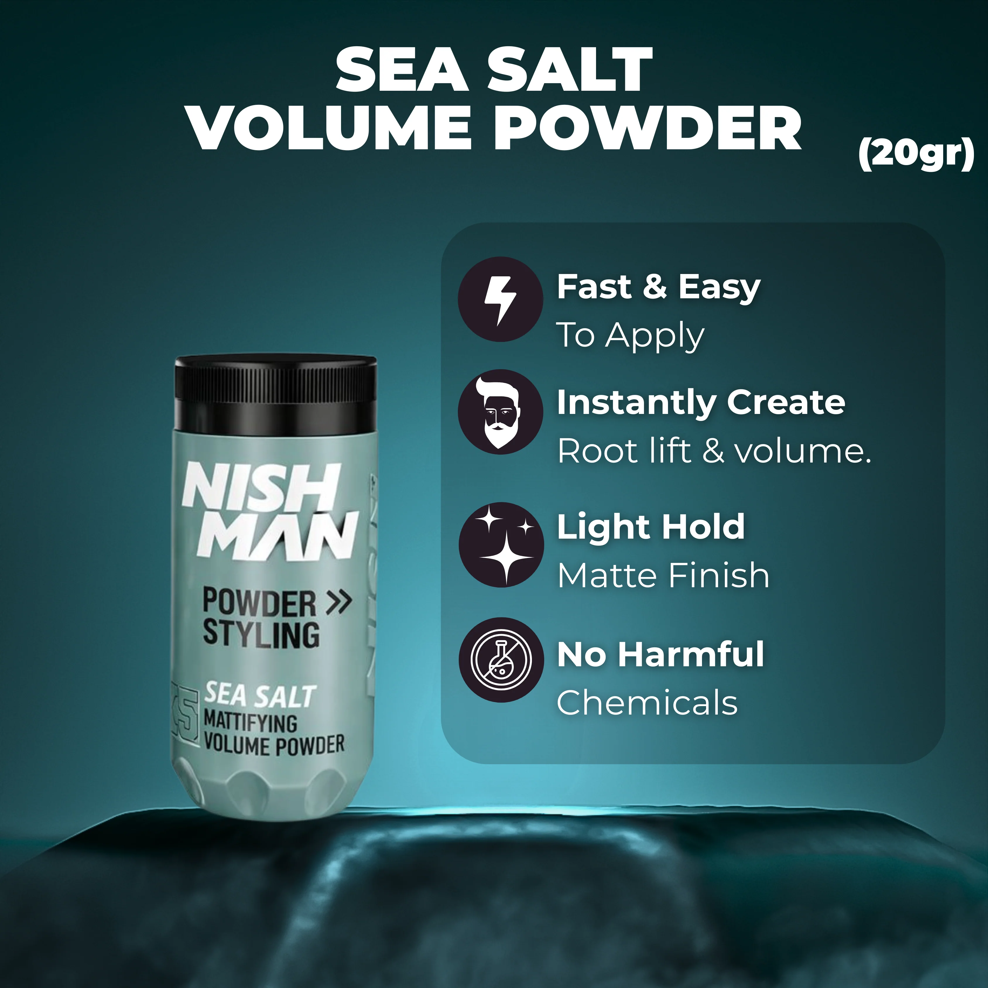 Nishman Sea Salt Mattifying Volume Powder (“X5”) - Image 2